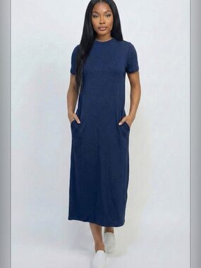 Tee Shirt Dress- Navy